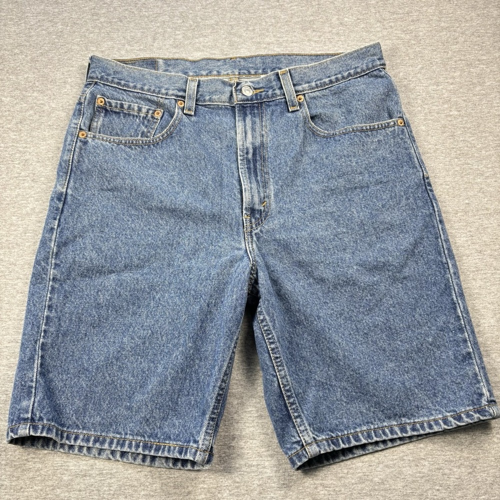Levi Strauss & Co. Denim 505 Jeans Shorts Blue Medium Wash 5-Pocket Men'Sz 34